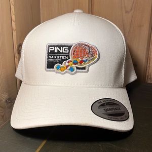 RARE PING "Karsten" Edition White Trucker Hat